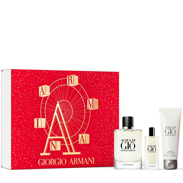 Armani Acqua di Gio Set (Apa de Parfum 125ml + Apa de Parfum 15ml + Gel de Dus 75ml)