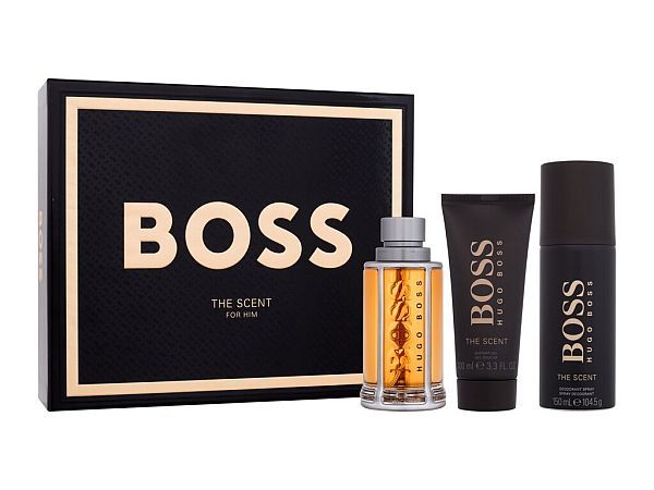 Boss The Scent Set (Apa de Toaleta 100ml + Deodorant Spray 150ml + Gel de Dus 100ml)