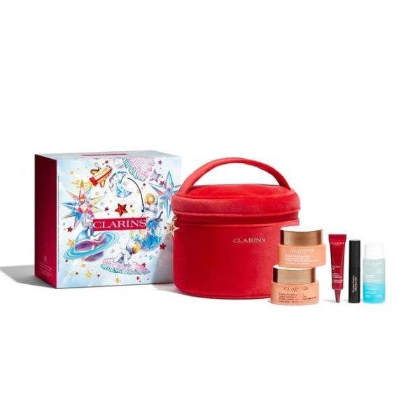 Clarins Set Extra-Firming (Crema Zi 50ml + Crema Noapte 50ml + Crema ochi 7ml + Demachiant 30ml + Mascara 3ml + Ser 0.9ml)