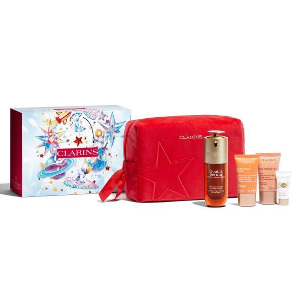 Clarins Set (Double Serum 50ml + Crema Extra-Firming Energy 15ml + Crema de Noapte Extra-Firming 15ml + SOS Primer)