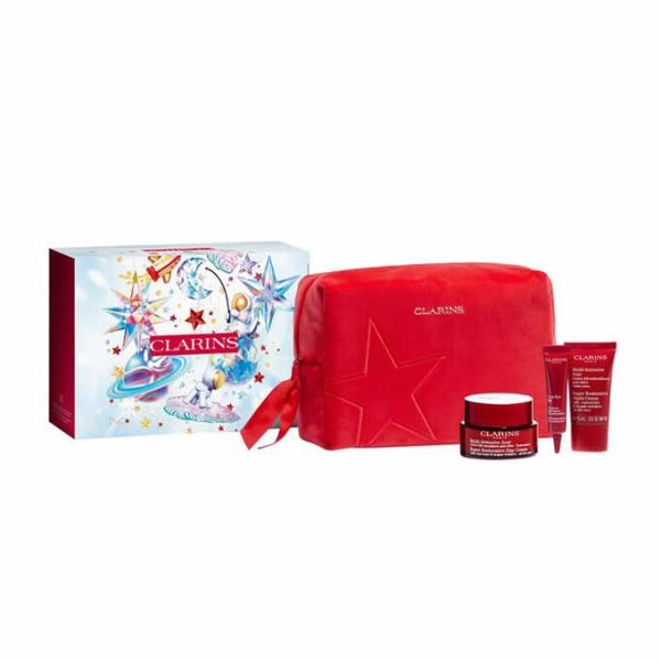 Clarins Set Super Restorative (Crema de zi 50ml + Crema de noapte 15ml + Ser de Ochi Total Eye Lift 7ml)