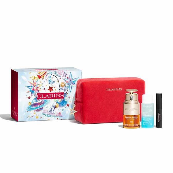 Clarins Set (Double Eye Serum 20ml + Demachiant Eye Makeup Remover 30ml + Mascara)