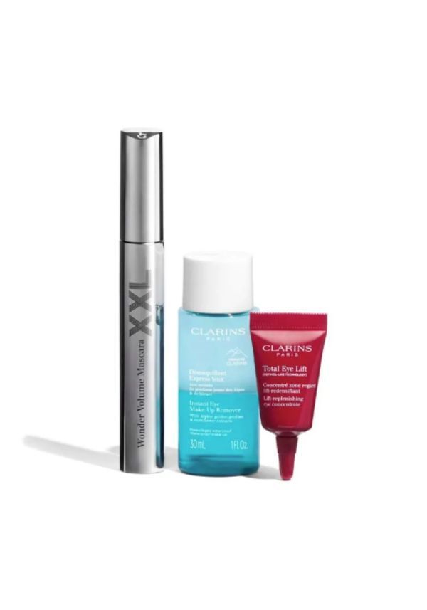 Clarins Set (Mascara Wonder Volume XXL 8ml + Ulei de Buze 04 Pitaya 1.4ml + Total Eye Lift 3ml)