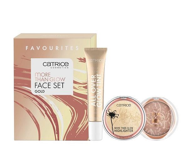 Catrice Set More Than Glow Face Gold (All Over Glow Tint + Highlighter + Bronzing Powder Sun Lover)