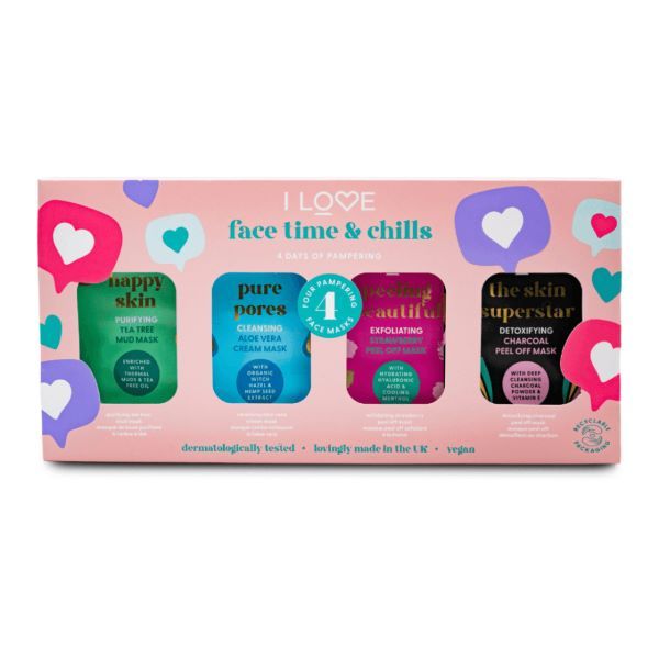 I LOVE Set Masca de Fata Time&Chills 4buc x 10ml