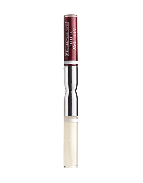 Seventeen Ruj All Day Lip Color&Top Coat 50 50 Antique Ruby Metal 3.5ml