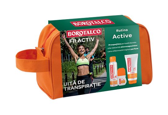 Borotalco Active Orange Set (Deo Spray 150ml + Deo Roll-on 50ml + Gel de Dus 200ml)