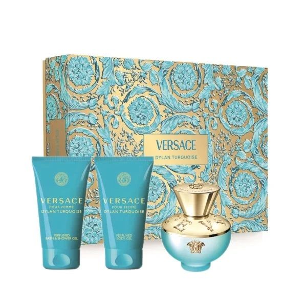 Versace Dylan Turquoise Set (Apa de Toaleta 50ml + Lotiune de Corp 50ml + Gel de Dus 50ml)