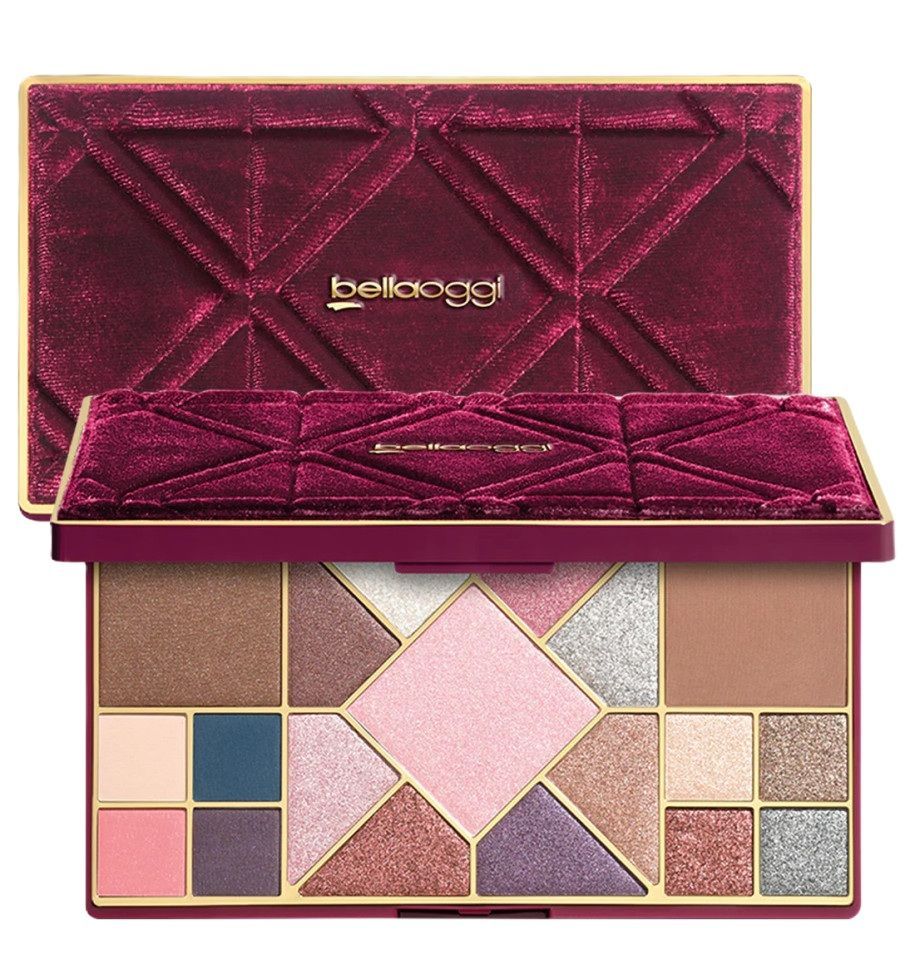 Bellaoggi Set Machiaj COFANETTO Couture Burgundy (16 Farduri + Iluminator + 2 Pudre)