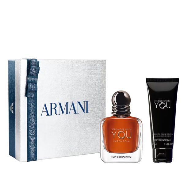 Armani Stronger With You Intensely Set (Apa de Parfum 50ml + Gel de Dus 75ml)