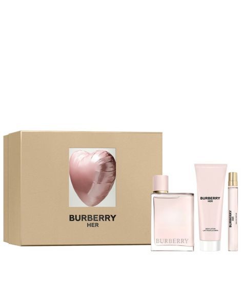 Burberry Her Set (Apa de Parfum 100ml + Lotiune de Corp 75ml + Apa de Parfum 10ml) 