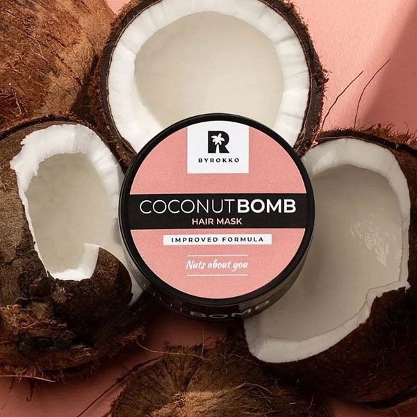Byrokko Masca de Par Coconut Bomb 180ml cu nuca de cocos