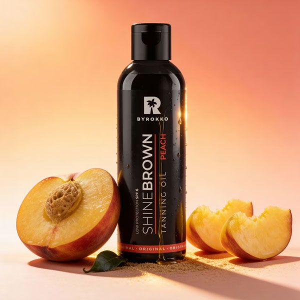 Byrokko Shine Brown Ulei Bronzant Oil Peach SPF6 150ml aroma de piersica