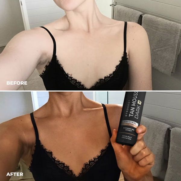 Byrokko Spuma Autobronzanta Shine Brown Self Tan Mousse Dark 200ml rezultate