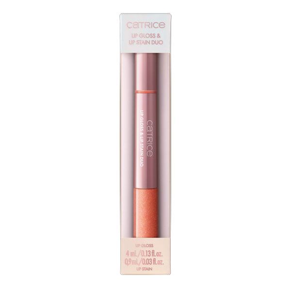Catrice Brides & Besties Duo Luciu de Buze si Ruj C01 Apricot Promise 4.9ml detalii ambalaj