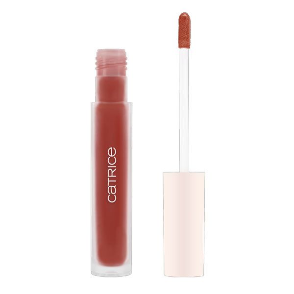 Catrice Soft Embrace Ruj Lichid Pillow Matte C02 Dark Rosewood 2.8ml detalii aplicator