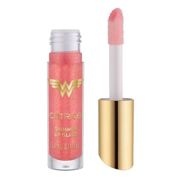 Catrice Wonder Woman Shimmer Lip Glaze 020 Brave And Powerful detalii aplicator