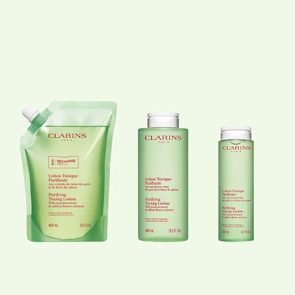 Clarins Purifying Toning Lotion Lotiune Tonica pentru Ten Gras 400ml Rezerva gama de produse