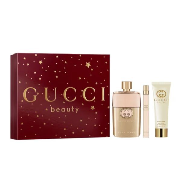 Gucci Guilty Pour Femme Set (Apa de Parfum 90ml + Apa de Parfum 15ml + Lotiune de Corp 50ml)