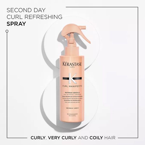 Kerastase Curl Manifesto Refresh Absolu Spray Revigorant pentru Par Cret 190ml Tipuri de Par