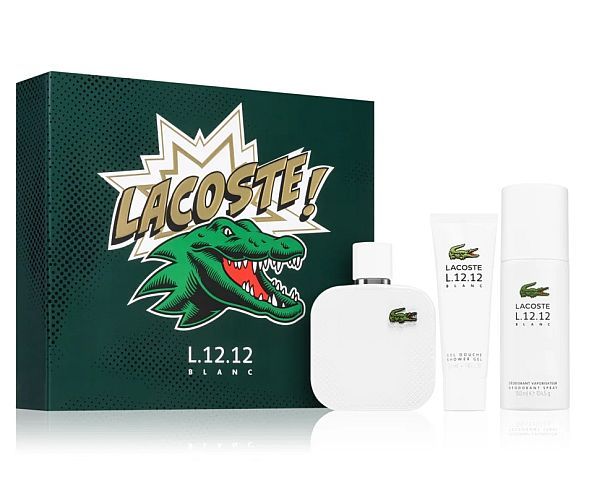 Lacoste L1212 Blanc Homme Set