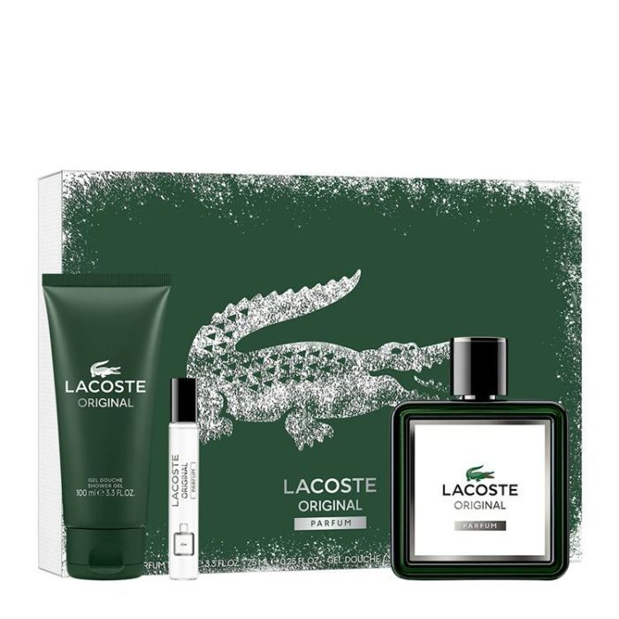 Lacoste Original pentru Barbati Set (Parfum 100ml + Parfum 7.5ml + Gel de Dus 100ml)