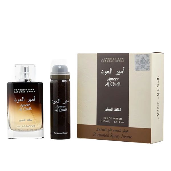 Lattafa Ameer Al Oudh Set Unisex apa de parfum si deo spray
