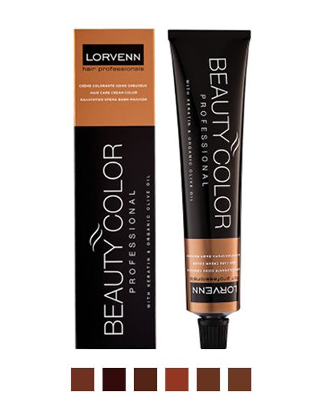 Lorvenn Beauty Color Professional Vopsea de Par Red-Mahogany-Coper 70ml