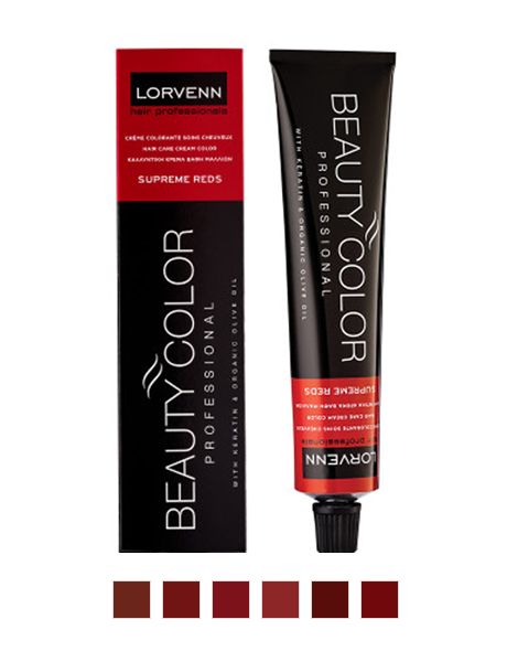 Lorvenn Beauty Color Professional Vopsea de Par Supreme Reds 70ml