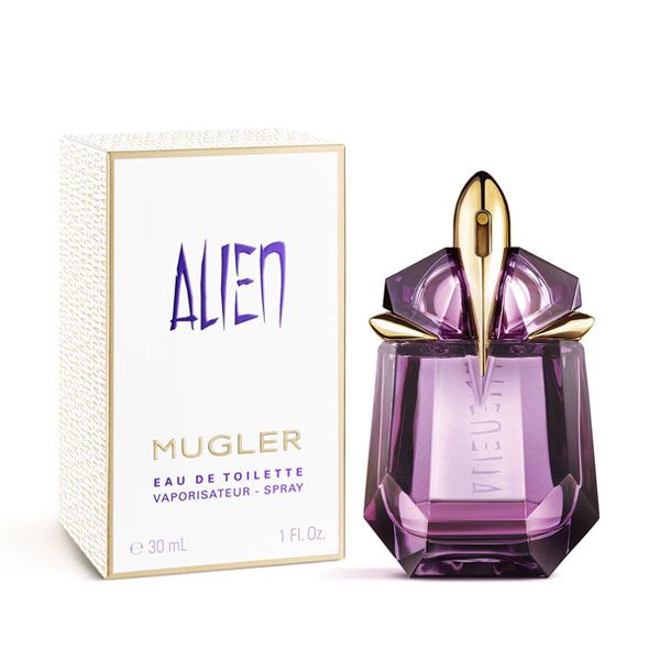 Mugler Alien Apa de toaleta Nereincarcabila 30ml pentru femei detalii ambalaj produs