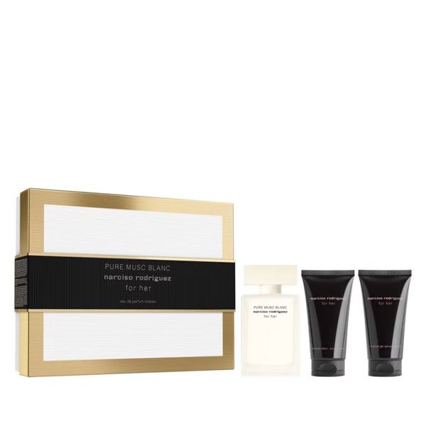 Narciso Rodriguez Pure Musc Blanc For Her Set (Apa de Parfum 50ml + Lotiune de Corp 50ml + Gel de Dus 50ml)