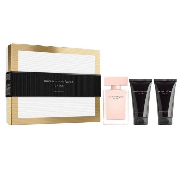 Narciso Rodriguez For Her Set (Apa de Parfum 50ml + Lotiune de Corp 50ml + Crema de Maini 50ml) 