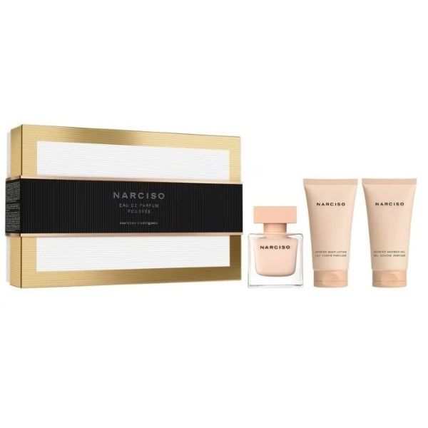 Narciso Rodriguez Narciso Poudree Set (Apa de Parfum 50ml + Lotiune de Corp 50ml + Gel de Dus 50ml)