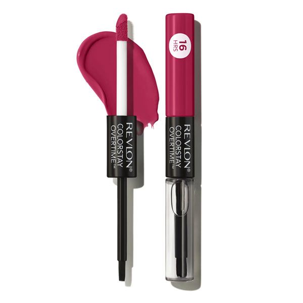 Revlon ColorStay Overtime Lipcolor Ruj Rezistent 010 Non Stop Cherry 2ml + Top Coat 2ml