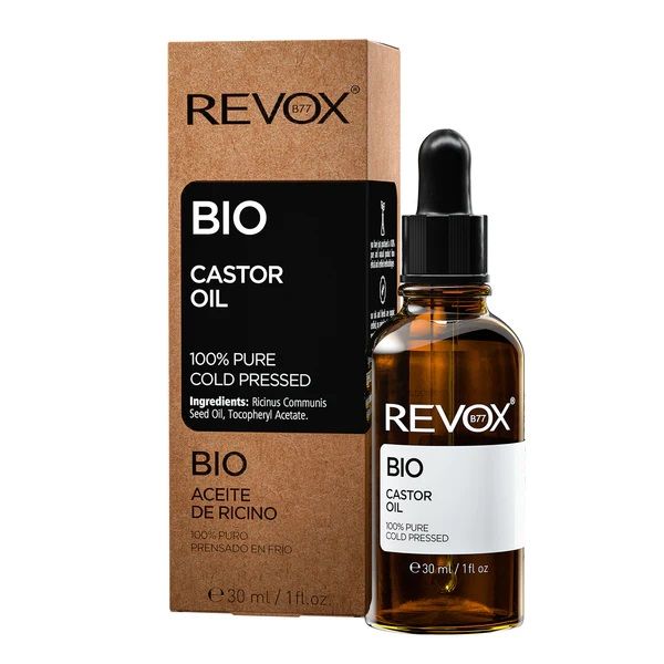 Revox Bio Castor Oil 100% Pure Cold Pressed Ulei de Ricin 30ml prezentare