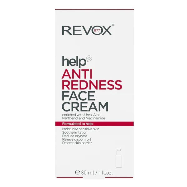 Revox Help Anti Redness Face Cream Crema de Fata anti-roseata 30ml ambalaj