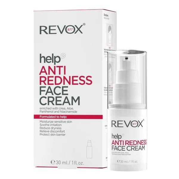 Revox Help Anti Redness Face Cream Crema de Fata anti-roseata 30ml prezentare