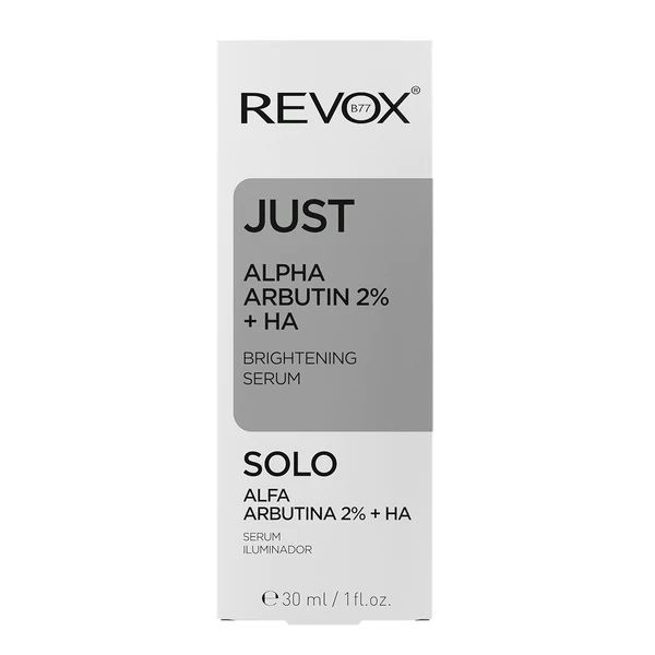 Revox Just Alpha Arbutin 2% + HA Brightening Serum Ser Iluminator 30ml ambalaj