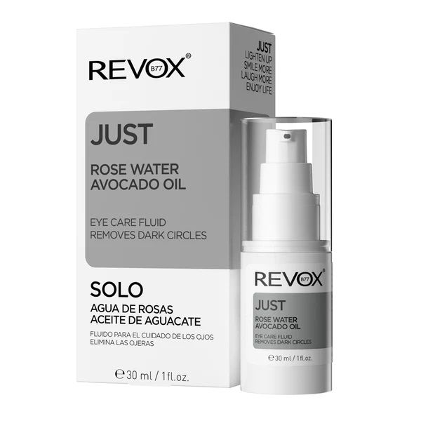Revox Just Rose Water Avocado Oil Eye Care Fluid Ser pentru Ochi 30ml prezentare