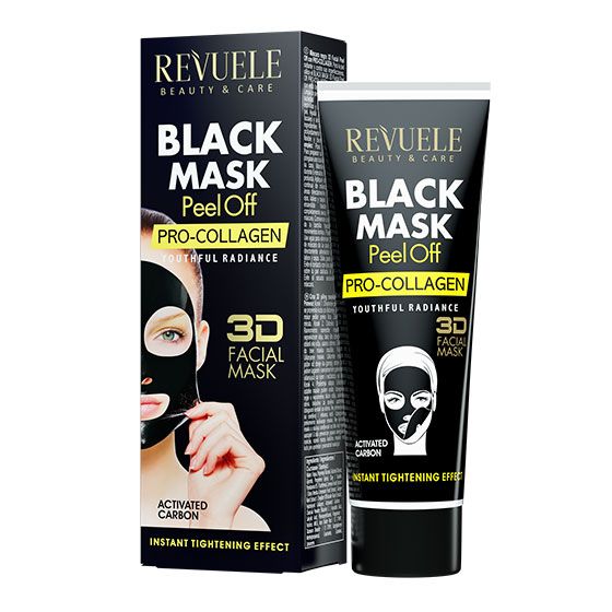 Revuele Black Mask Peel Off Pro-Collagen Masca de Fata 80ml