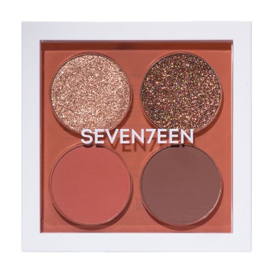 Seventeen Paleta de Farduri Vibrant Eyes Quad Palette 06 Warm Sunset 6.7g 2