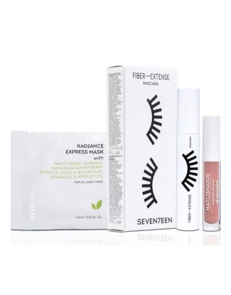 Seventeen Set Fiber Volume (Mascara 01 Black + Mini Matlishious 04 + Express Masca de Fata 6ml)