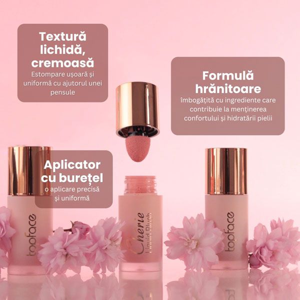 Topface Fard de Obraz Lichid Cherie Beneficii