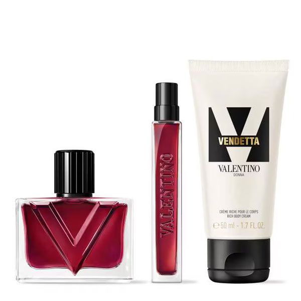 Valentino Vendetta Donna Set (Apa de Parfum 50ml + Apa de Parfum 10ml + Lotiune de Corp 50ml) detalii
