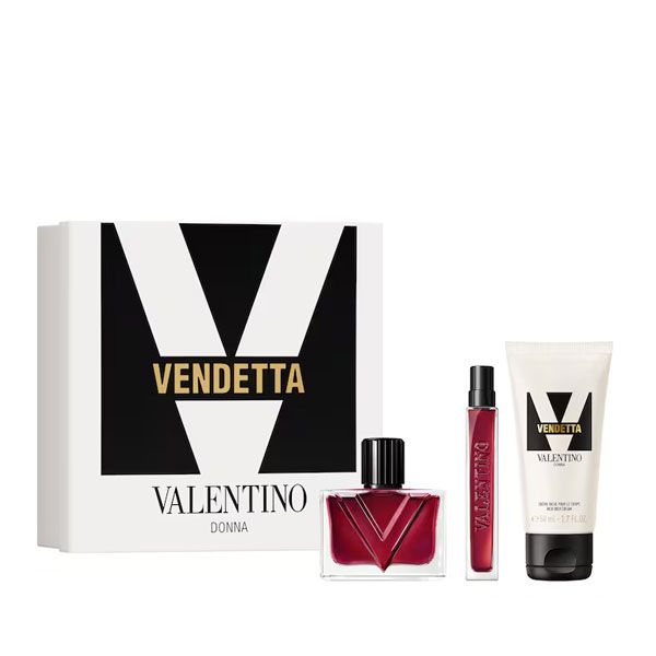 Valentino Vendetta Donna Set (Apa de Parfum 50ml + Apa de Parfum 10ml + Lotiune de Corp 50ml)