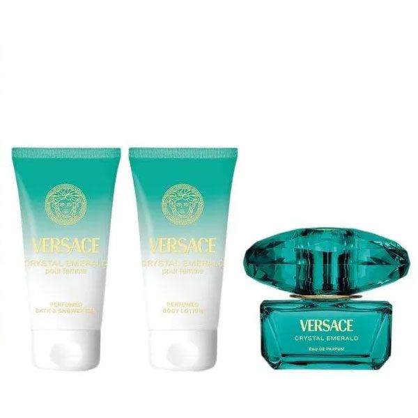 Versace Crystal Emerald Set (Apa de Parfum 50ml + Lotiune de Corp 50ml + Gel de Dus 50ml) detalii