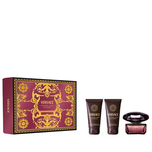 Versace Crystal Noir Set (Apa de Parfum 50ml + Lotiune de Corp 50ml + Gel de Dus 50ml)