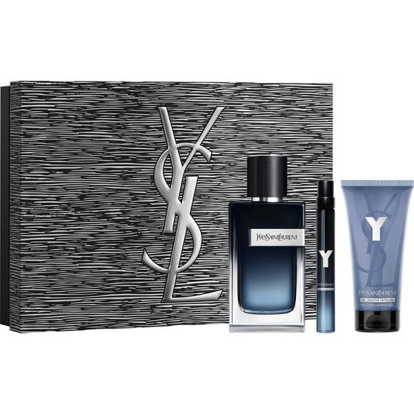Yves Saint Laurent Y Pour Homme Set (Apa de Parfum 100ml + Apa de Parfum 10ml + Gel de Dus 50ml)