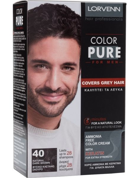 Lorvenn Color Pure Men Vopsea de Par 30 Black Brown