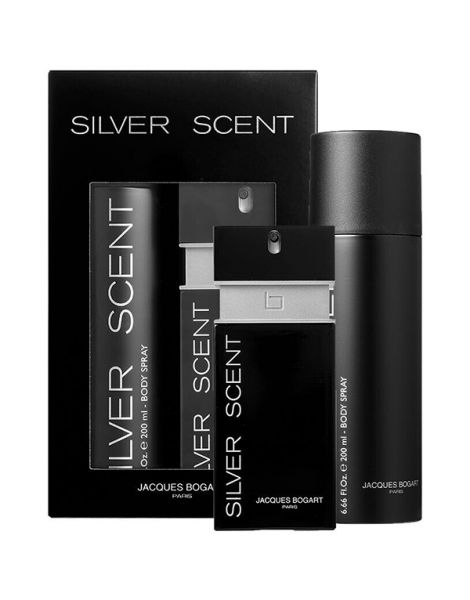 Jacques Bogart Silver Scent Homme Set (Apa de Toaleta 100ml + Spray de Corp 200ml)